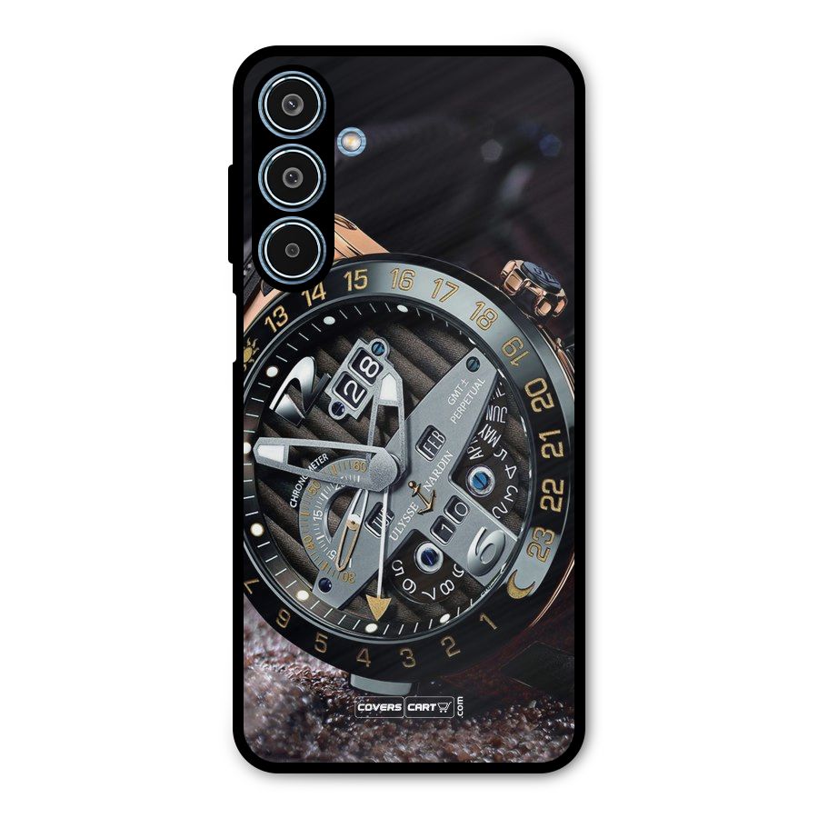 Designer Stylish Watch Metal Back Case for Galaxy M35