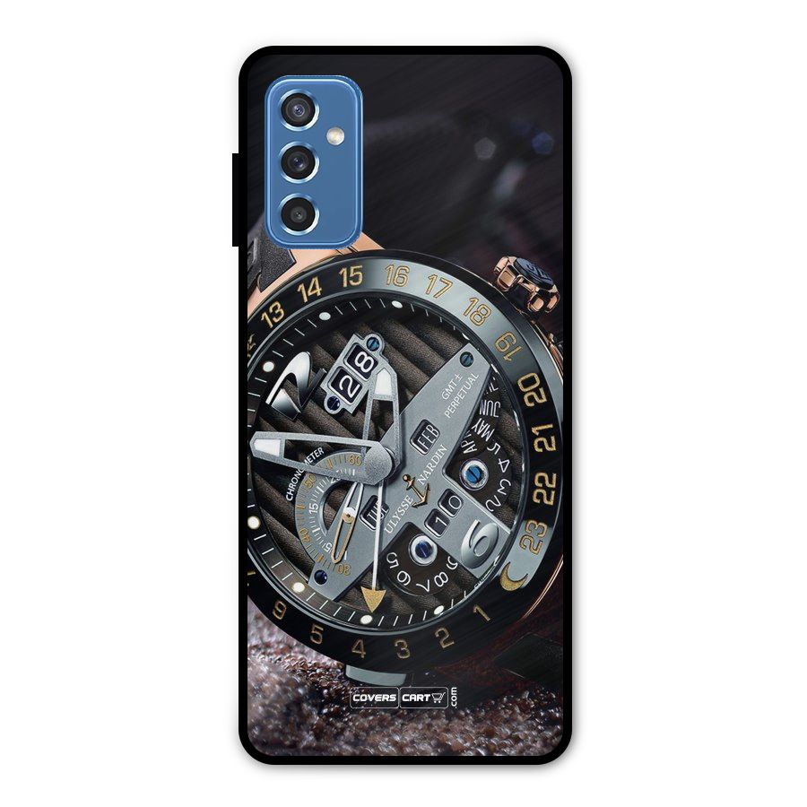 Designer Stylish Watch Metal Back Case for Galaxy M52 5G