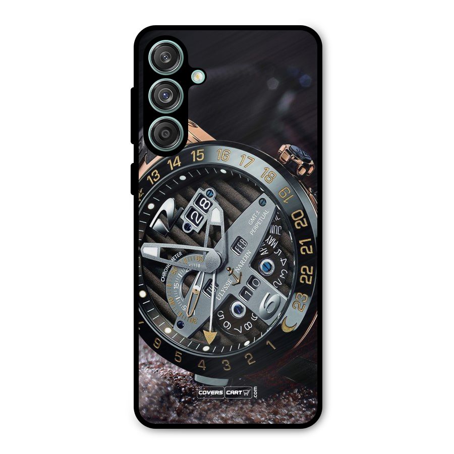 Designer Stylish Watch Metal Back Case for Galaxy M55 5G