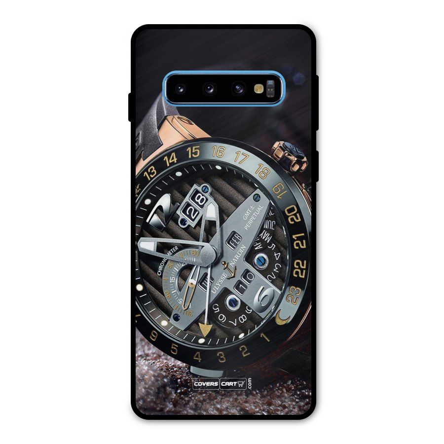 Designer Stylish Watch Metal Back Case for Galaxy S10