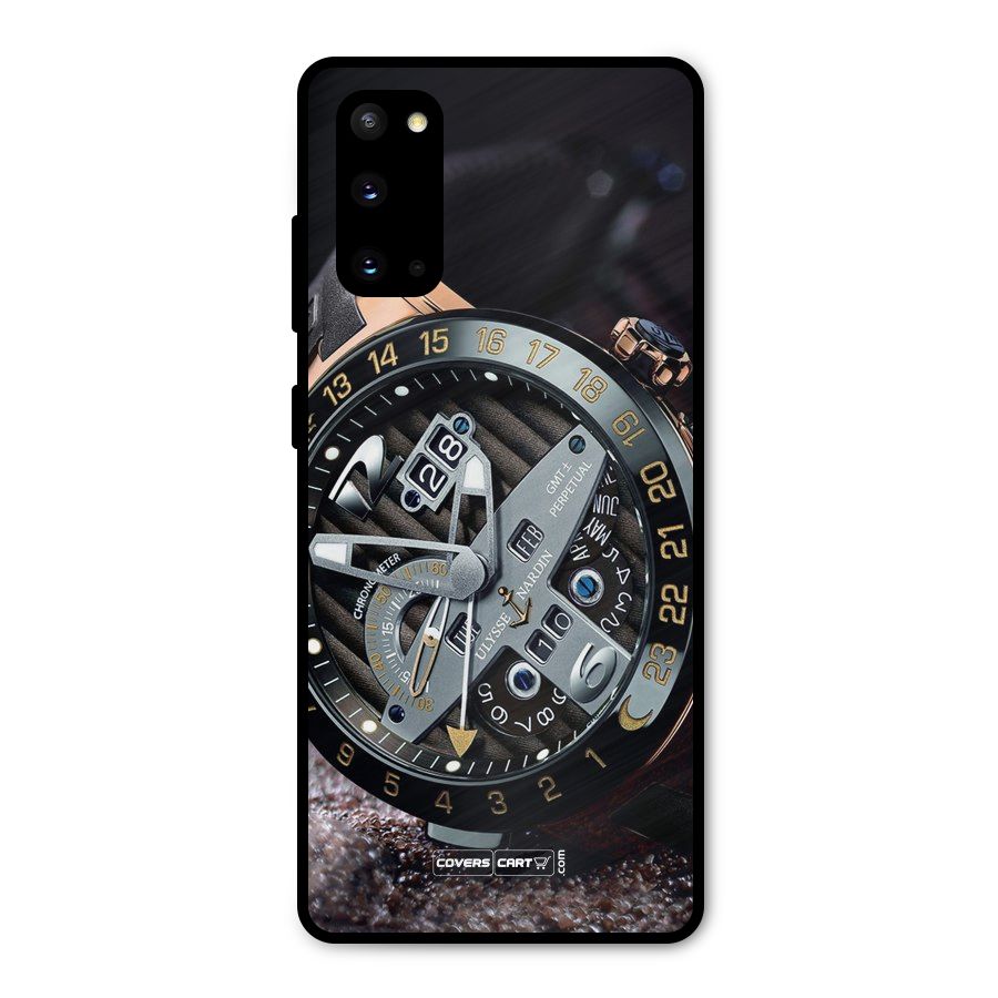 Designer Stylish Watch Metal Back Case for Galaxy S20