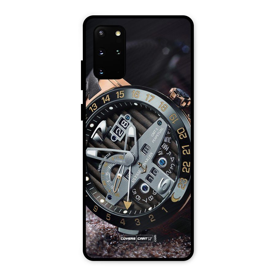 Designer Stylish Watch Metal Back Case for Galaxy S20 Plus