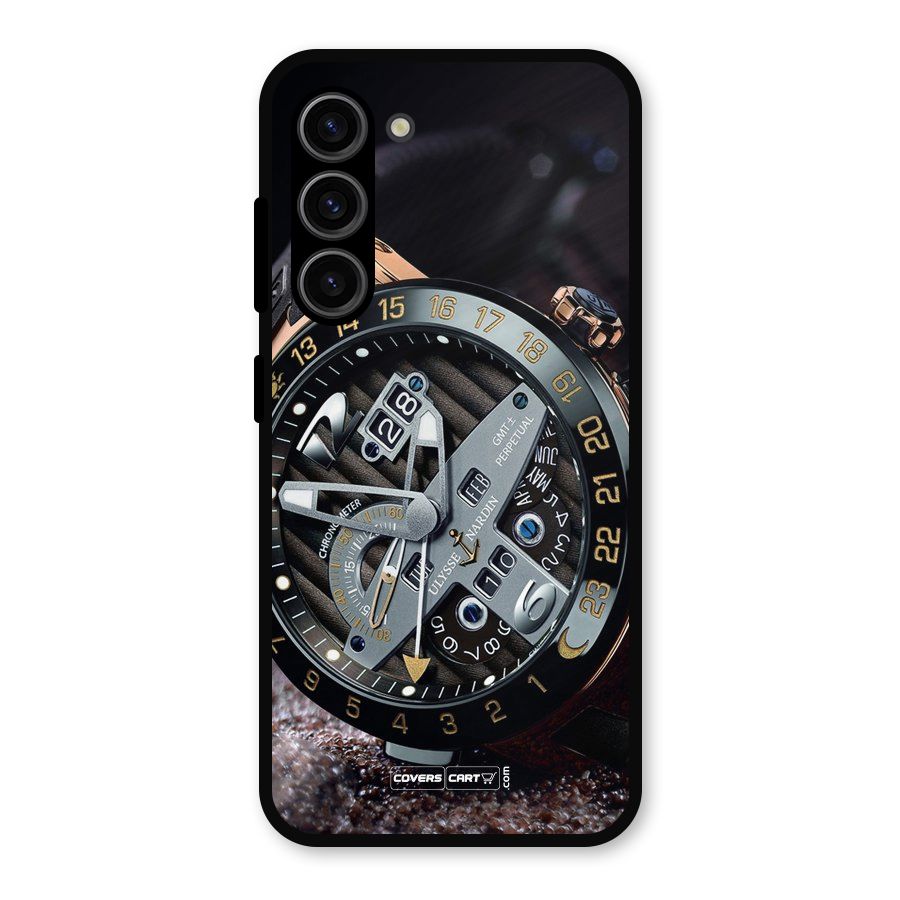 Designer Stylish Watch Metal Back Case for Galaxy S23