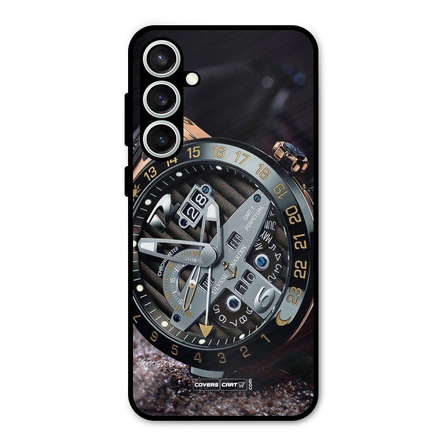 Designer Stylish Watch Metal Back Case for Galaxy S23 FE