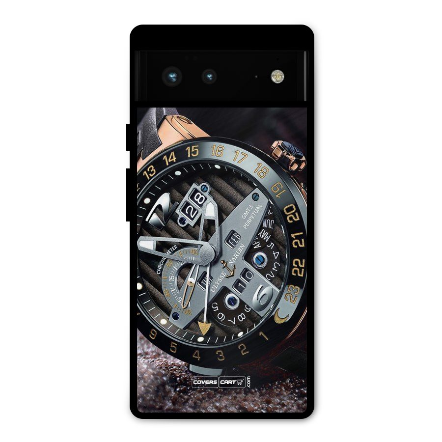 Designer Stylish Watch Metal Back Case for Google Pixel 6