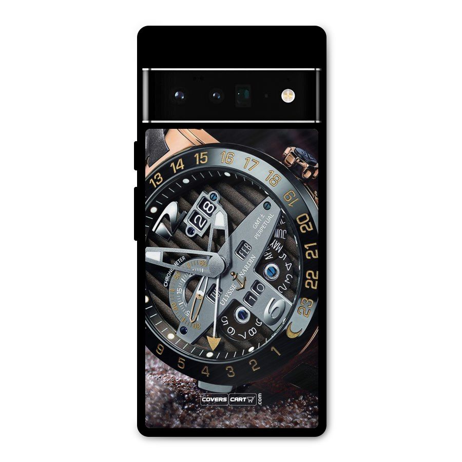 Designer Stylish Watch Metal Back Case for Google Pixel 6 Pro
