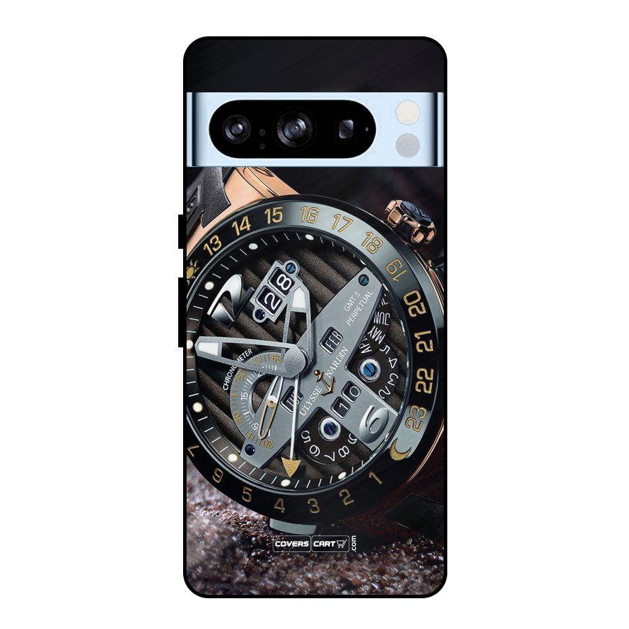 Designer Stylish Watch Metal Back Case for Google Pixel 8 Pro