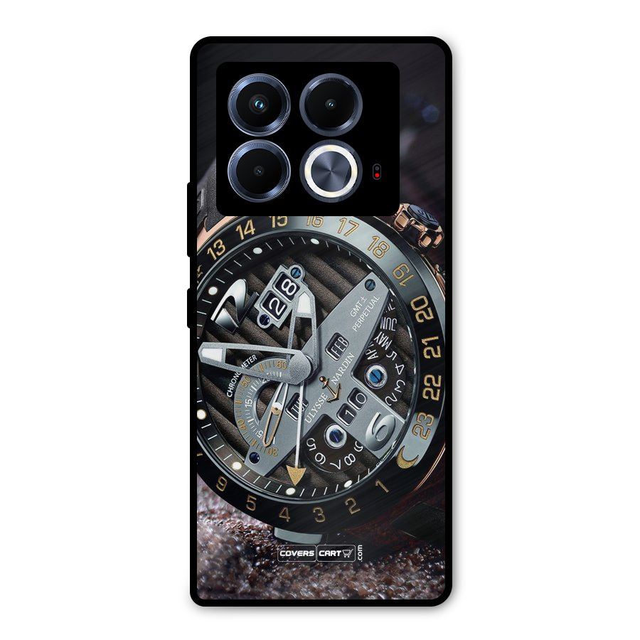 Designer Stylish Watch Metal Back Case for Infinix Note 40 5G
