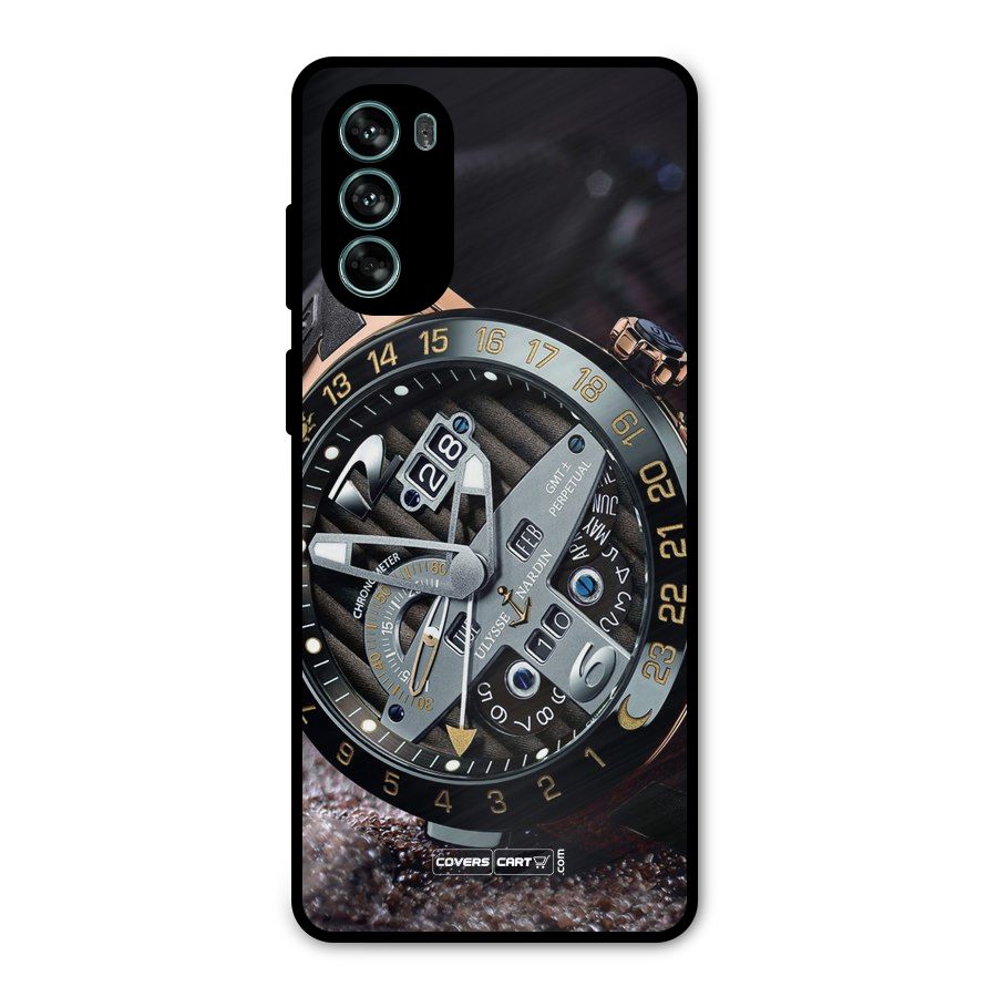 Designer Stylish Watch Metal Back Case for Moto G62