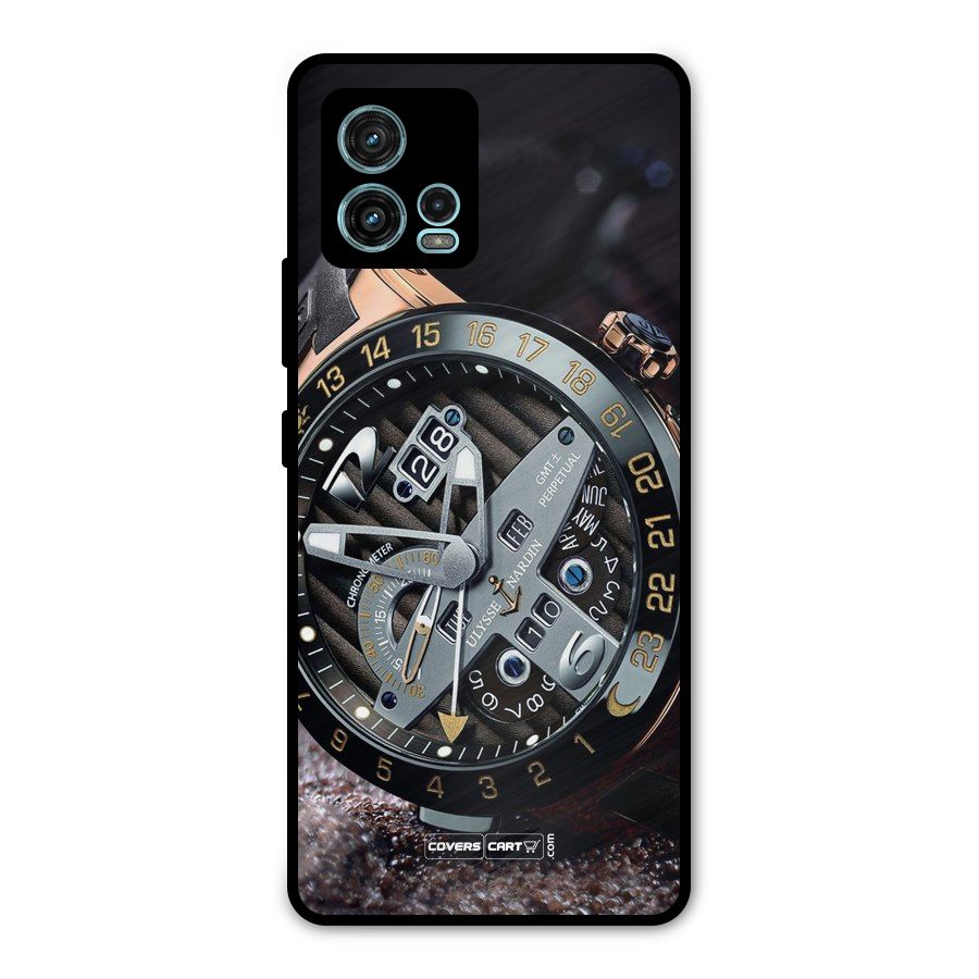 Designer Stylish Watch Metal Back Case for Moto G72