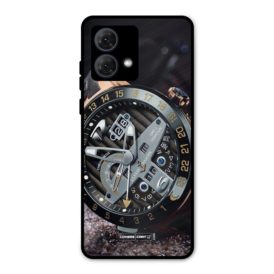 Designer Stylish Watch Metal Back Case for Moto G84