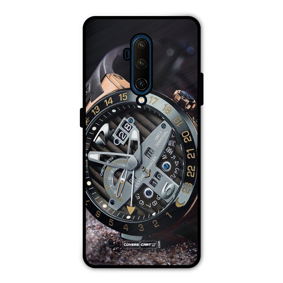 Designer Stylish Watch Metal Back Case for OnePlus 7T Pro