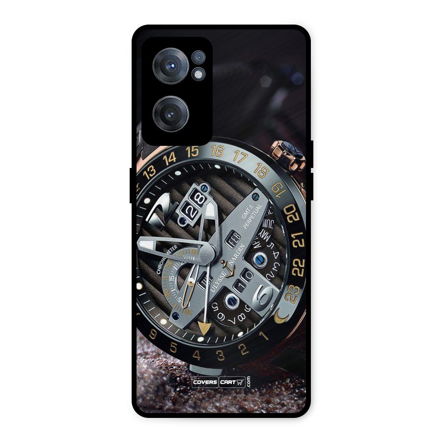 Designer Stylish Watch Metal Back Case for OnePlus Nord CE 2 5G
