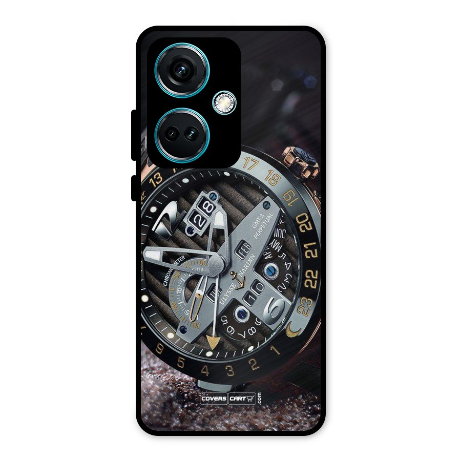 Designer Stylish Watch Metal Back Case for OnePlus Nord CE 3 5G