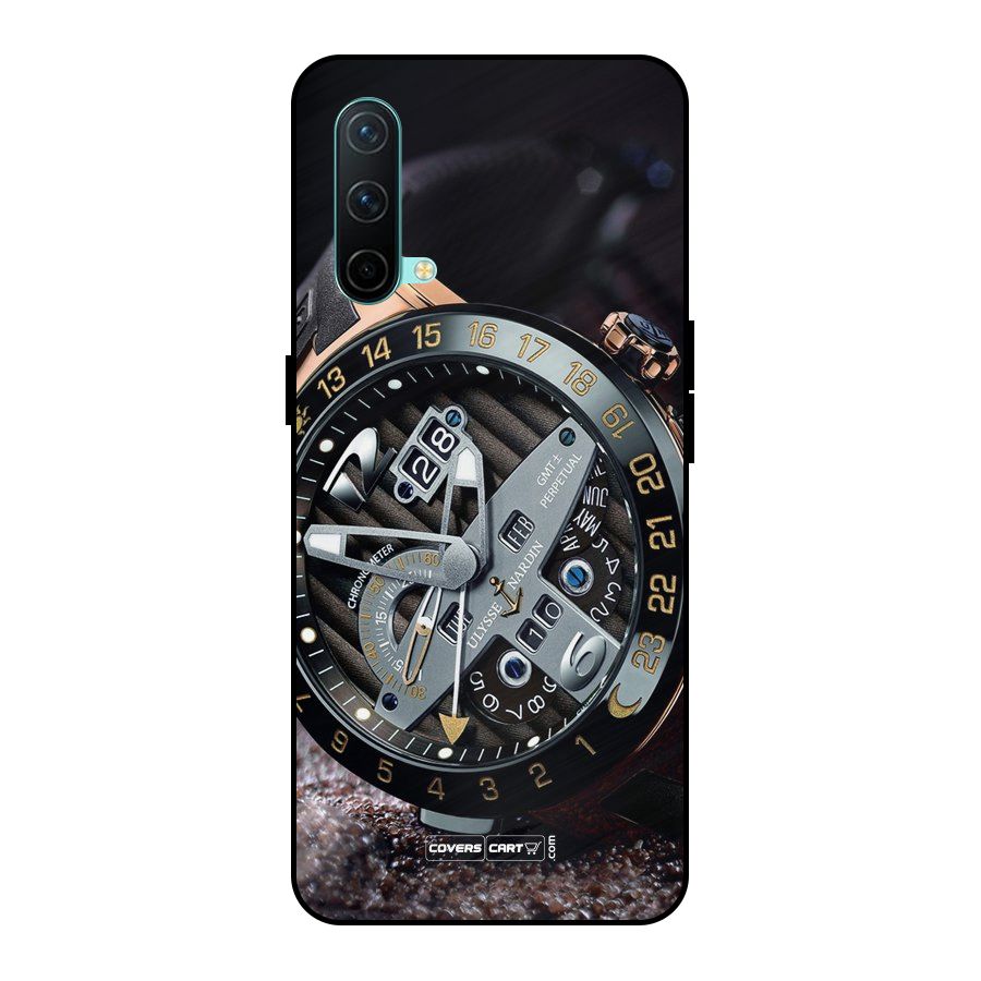 Designer Stylish Watch Metal Back Case for OnePlus Nord CE 5G