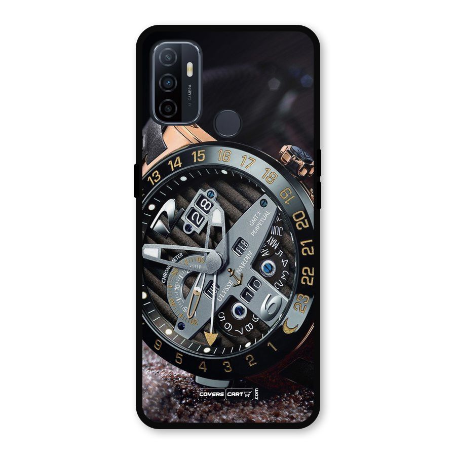 Designer Stylish Watch Metal Back Case for Oppo A53