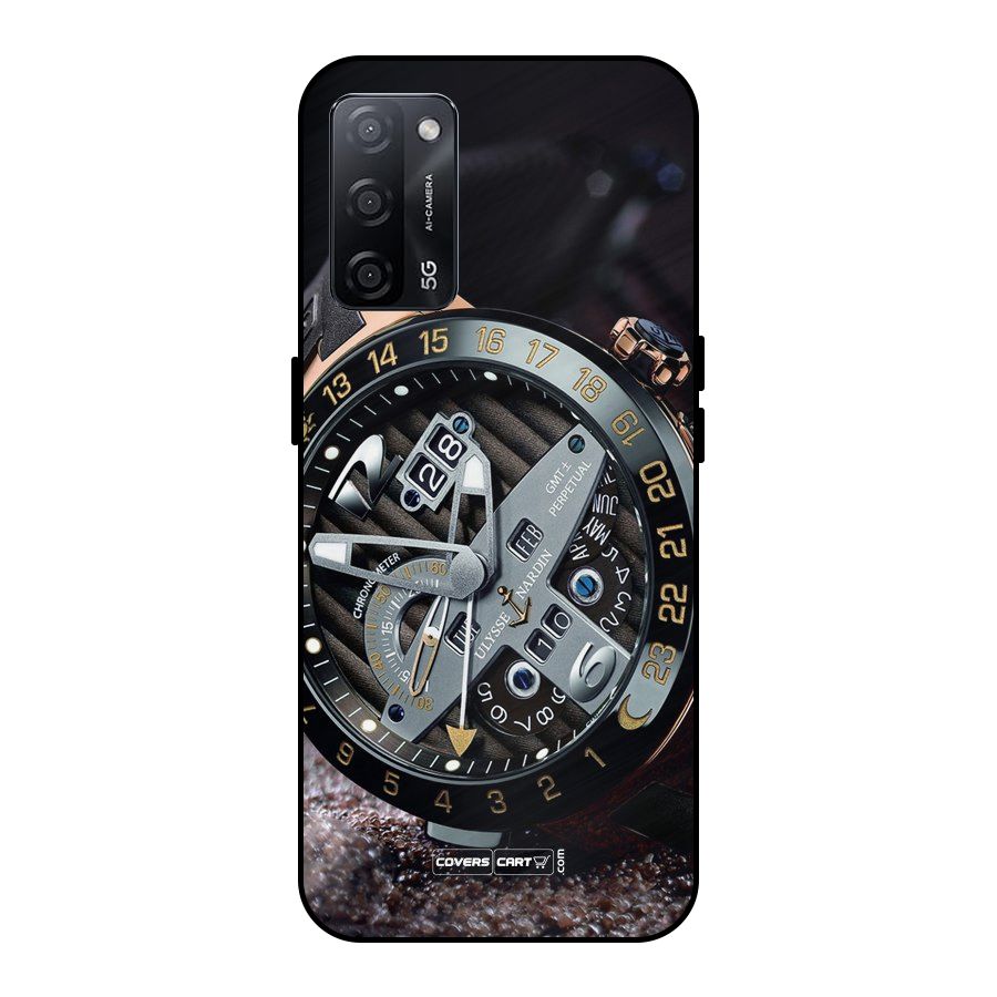 Designer Stylish Watch Metal Back Case for Oppo A53s 5G