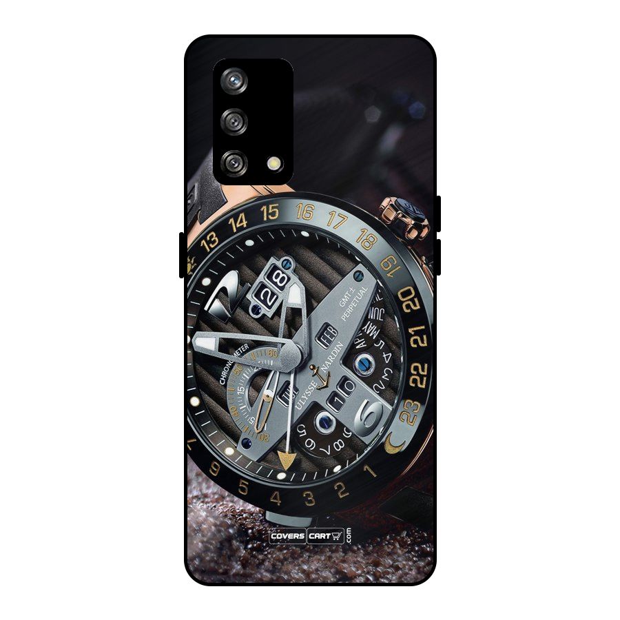 Designer Stylish Watch Metal Back Case for Oppo F19