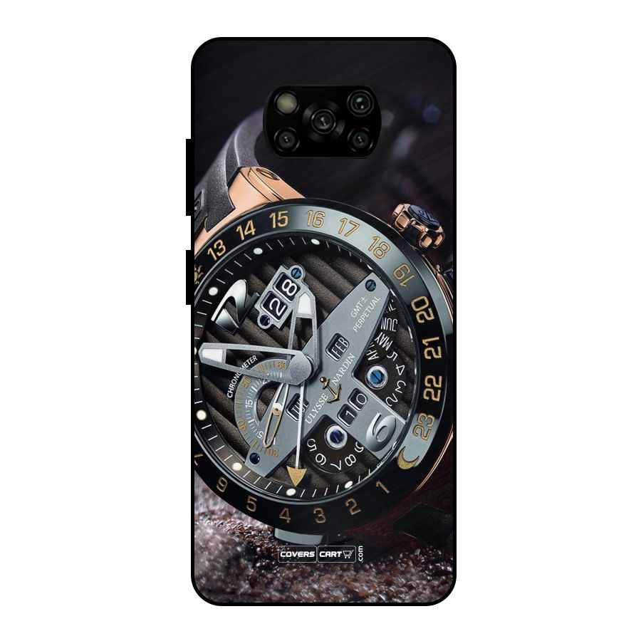 Designer Stylish Watch Metal Back Case for Poco X3