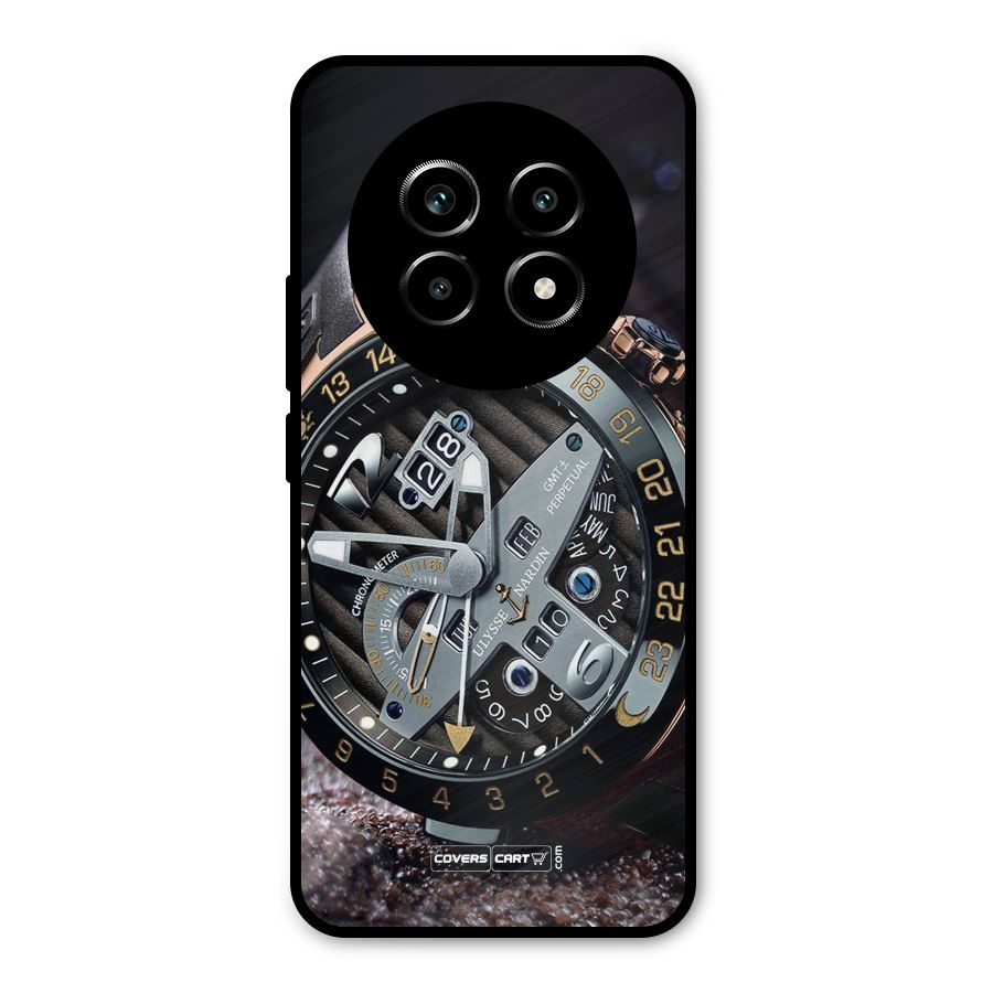 Designer Stylish Watch Metal Back Case for Realme 13 Pro