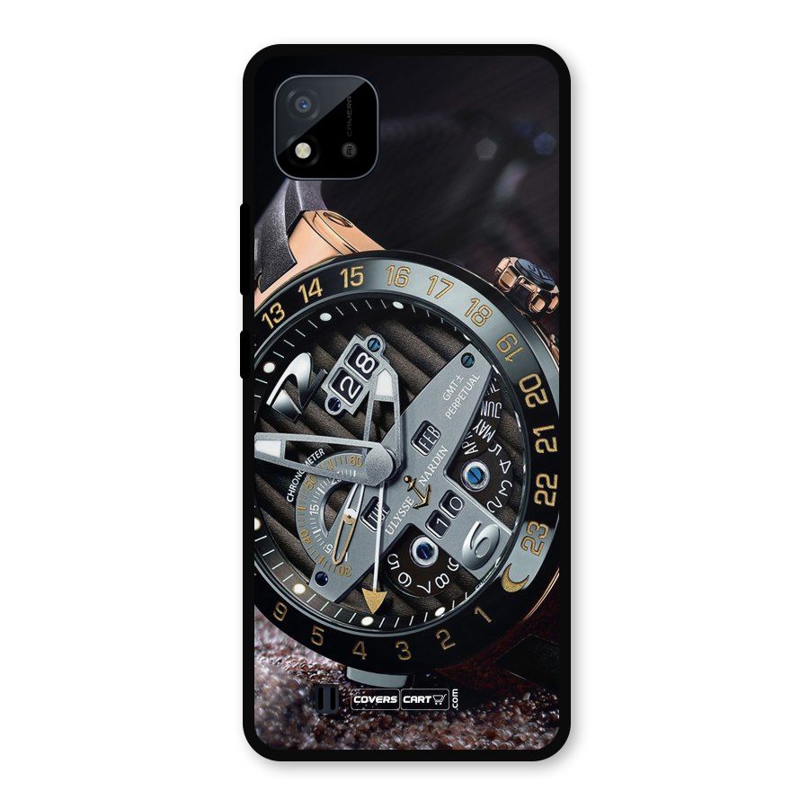 Designer Stylish Watch Metal Back Case for Realme C11 2021