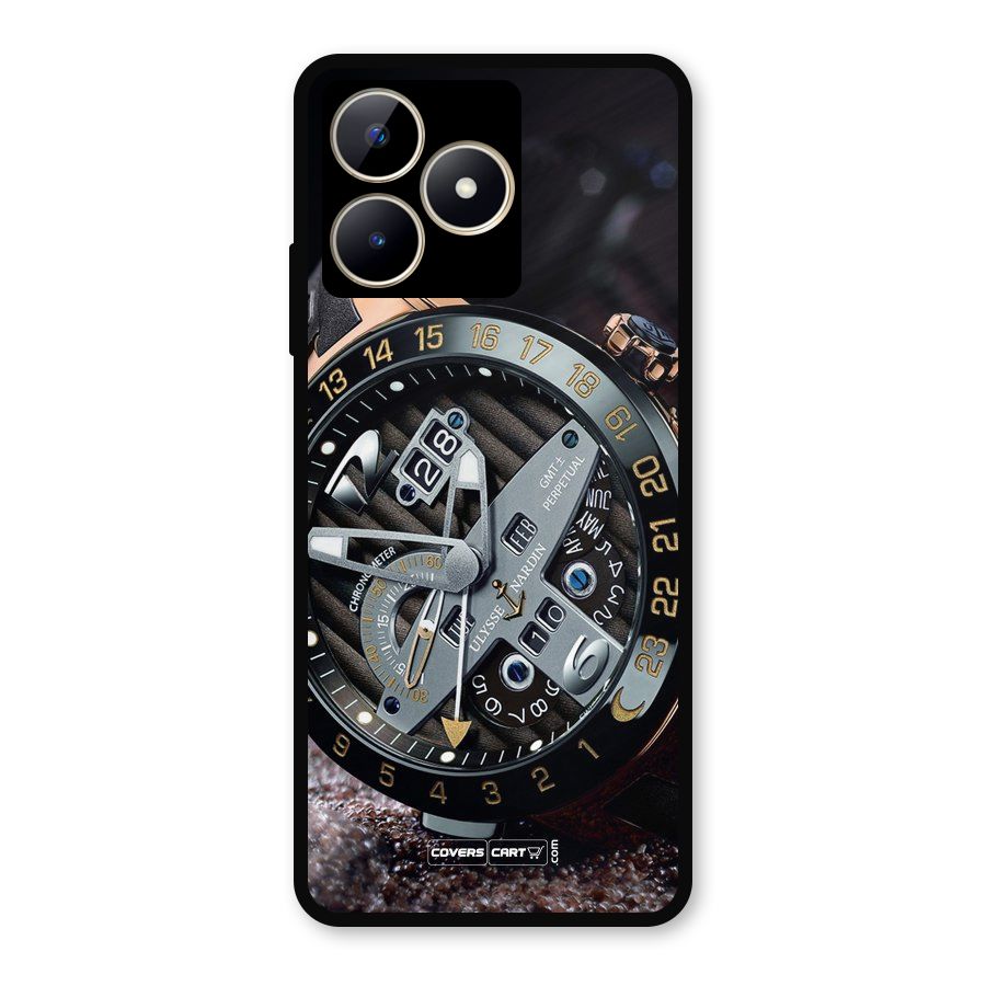Designer Stylish Watch Metal Back Case for Realme C53