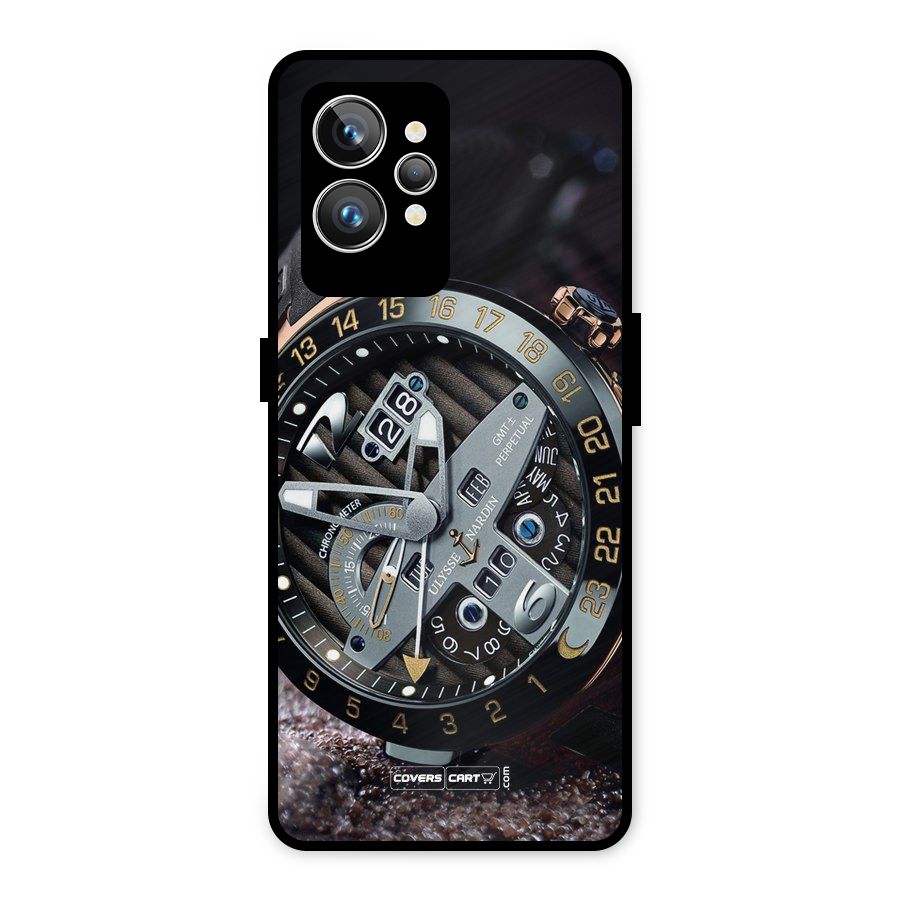 Designer Stylish Watch Metal Back Case for Realme GT2 Pro