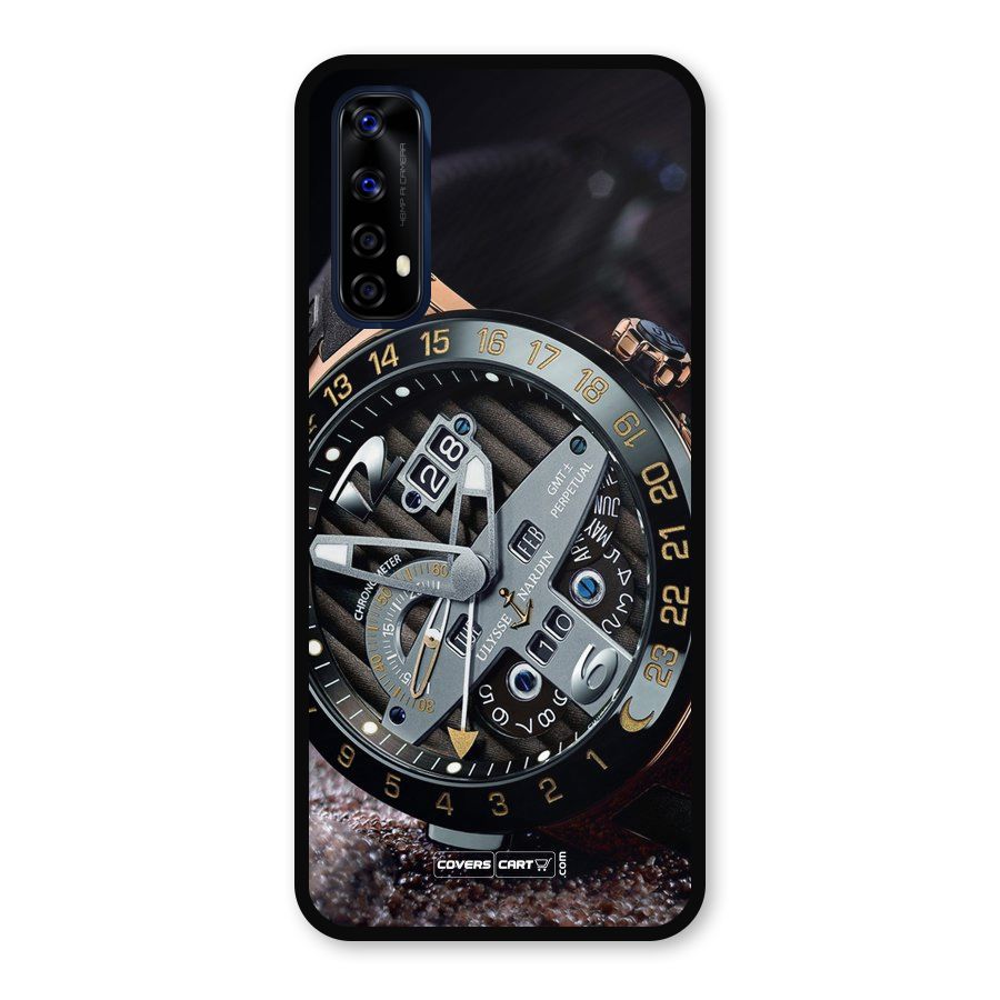 Designer Stylish Watch Metal Back Case for Realme Narzo 20 Pro