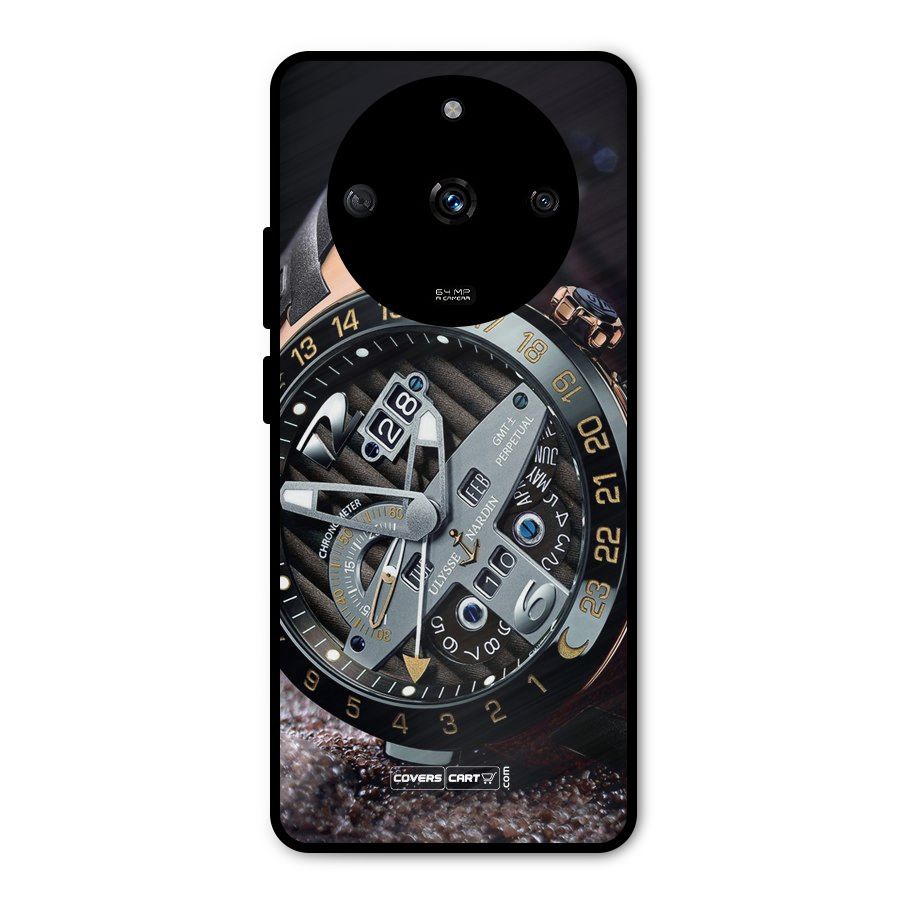 Designer Stylish Watch Metal Back Case for Realme Narzo 60 5G