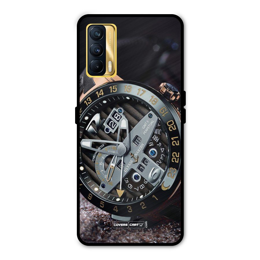Designer Stylish Watch Metal Back Case for Realme X7