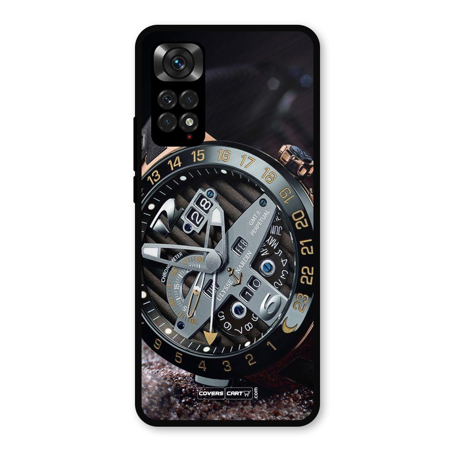 Designer Stylish Watch Metal Back Case for Redmi Note 11