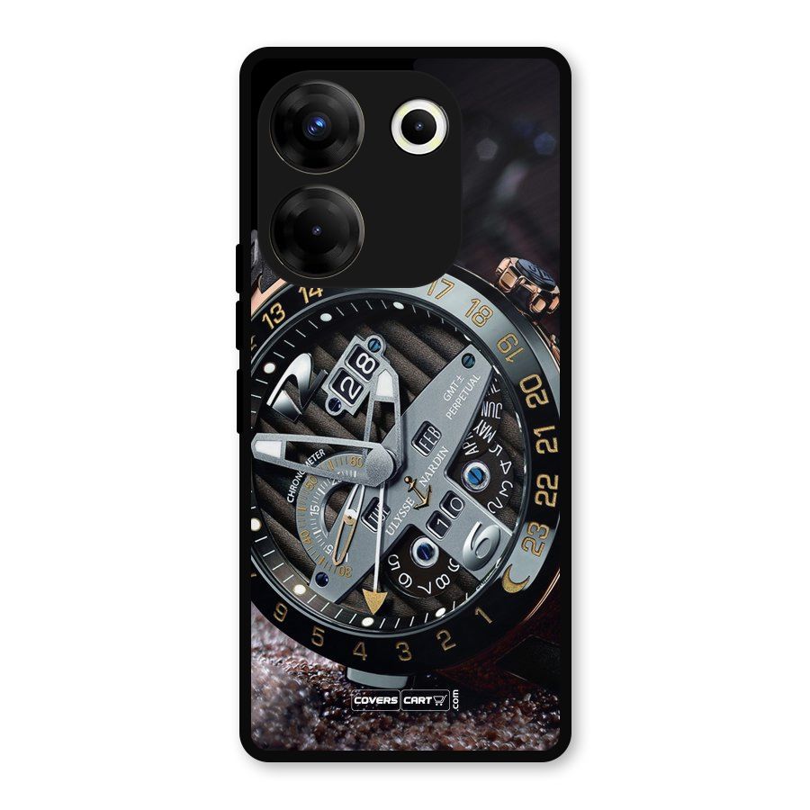 Designer Stylish Watch Metal Back Case for Tecno Camon 20