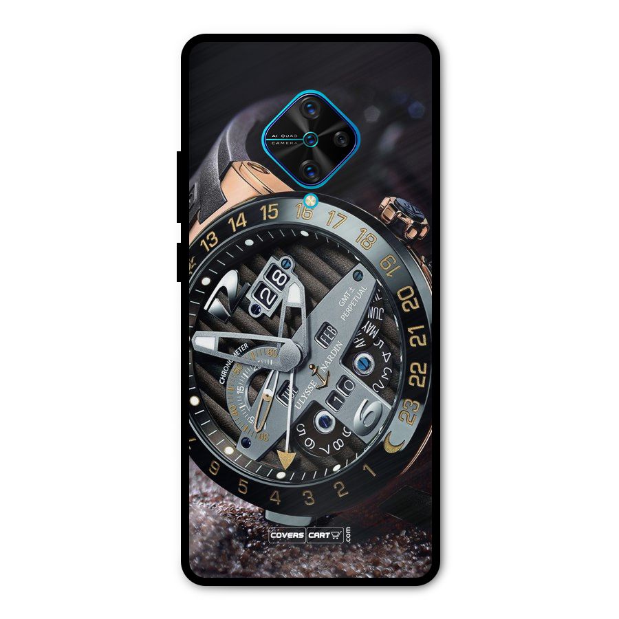 Designer Stylish Watch Metal Back Case for Vivo S1 Pro