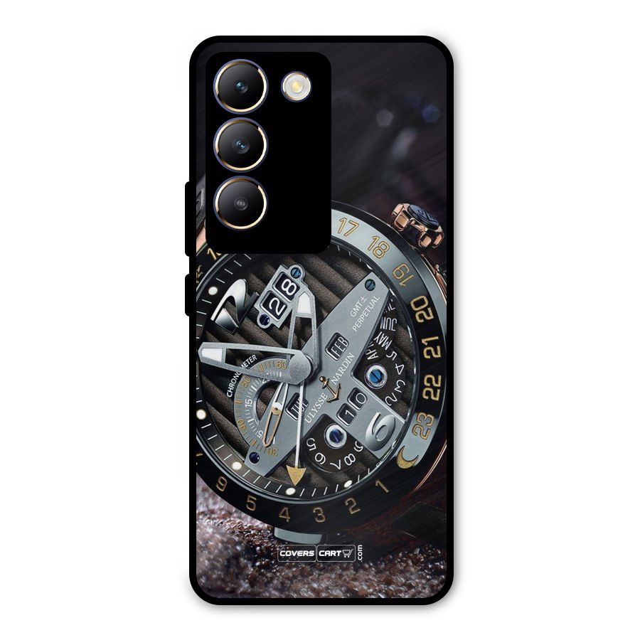 Designer Stylish Watch Metal Back Case for Vivo T3 5G