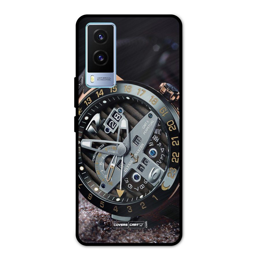 Designer Stylish Watch Metal Back Case for Vivo V21e 5G