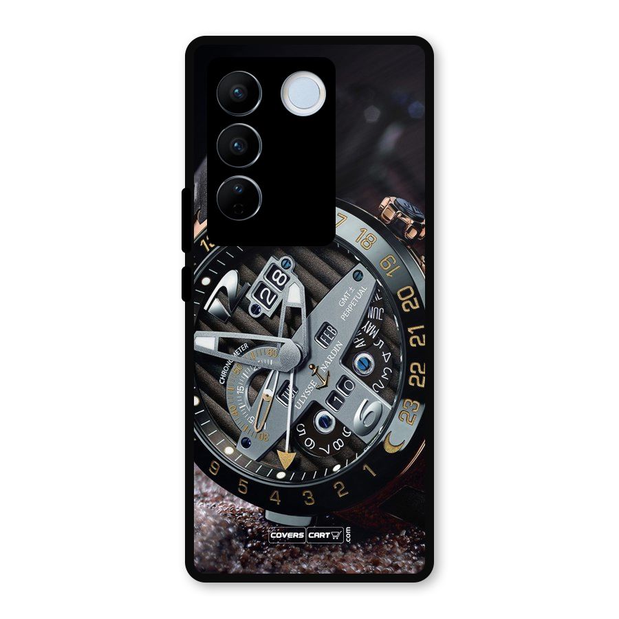 Designer Stylish Watch Metal Back Case for Vivo V27
