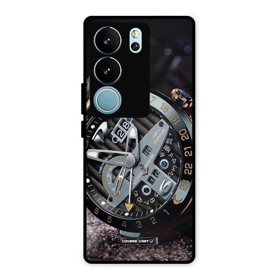Designer Stylish Watch Metal Back Case for Vivo V29 Pro