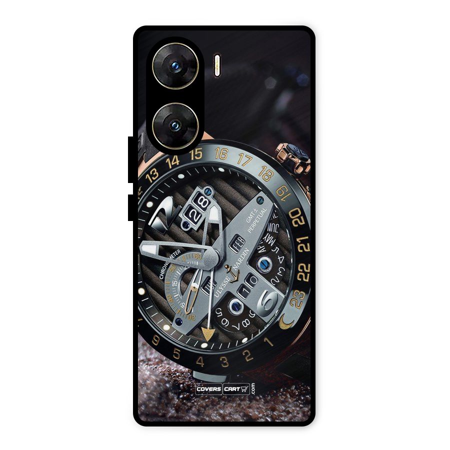 Designer Stylish Watch Metal Back Case for Vivo V29e