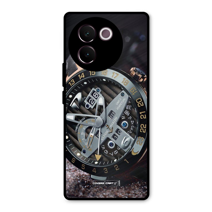 Designer Stylish Watch Metal Back Case for Vivo V30e
