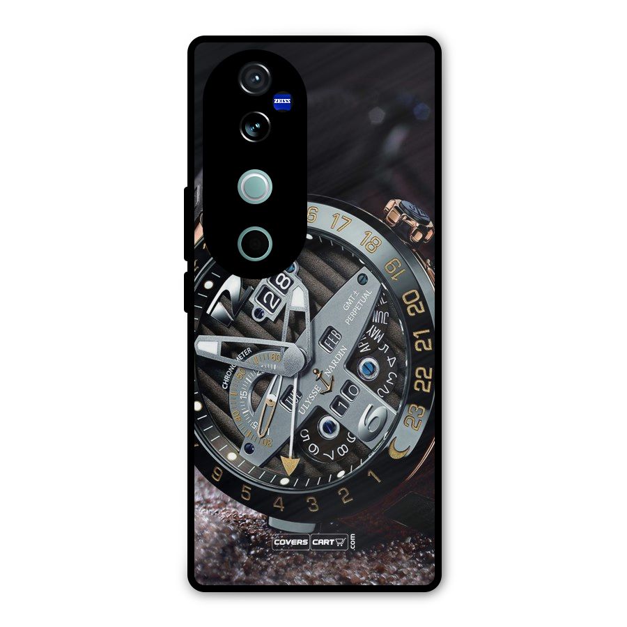 Designer Stylish Watch Metal Back Case for Vivo V40 Pro