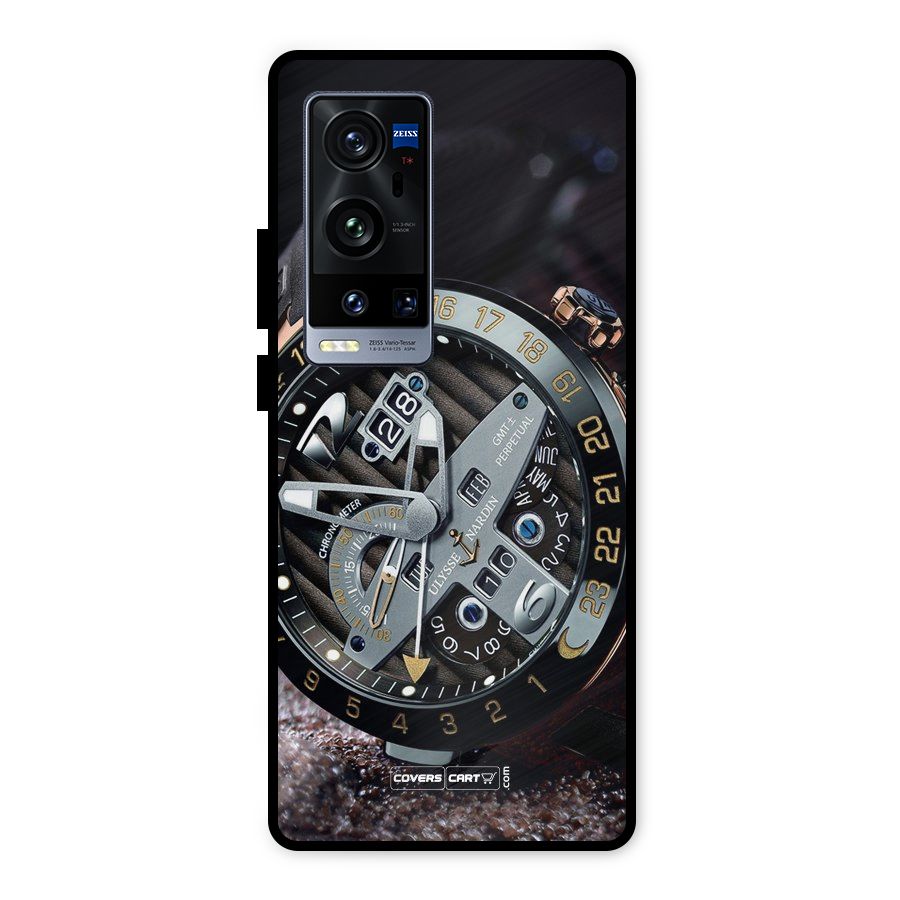 Designer Stylish Watch Metal Back Case for Vivo X60 Pro Plus
