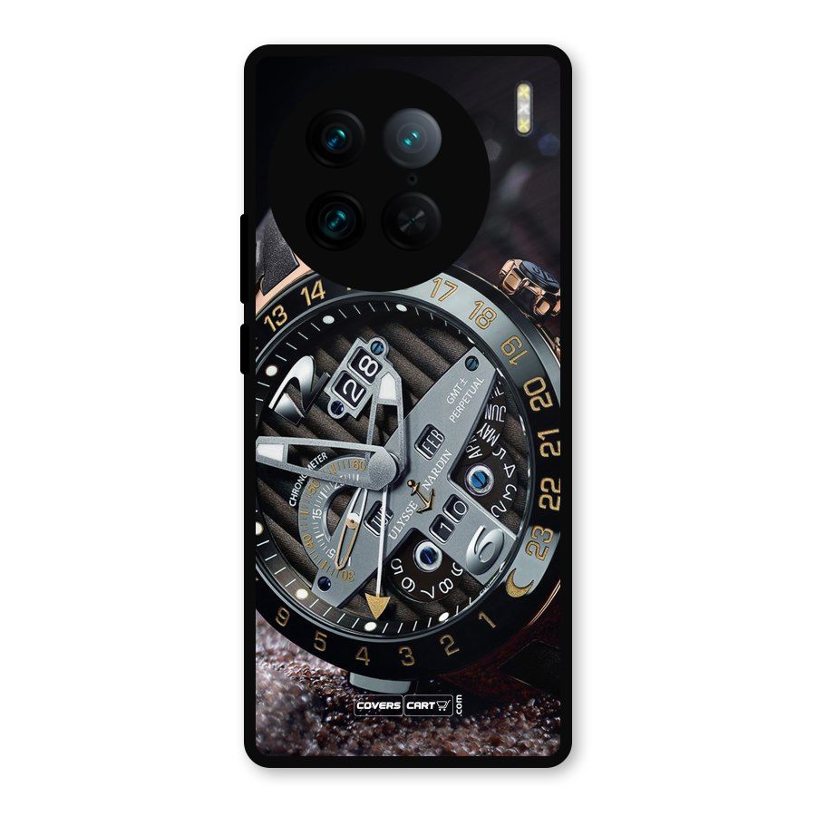 Designer Stylish Watch Metal Back Case for Vivo X90 Pro