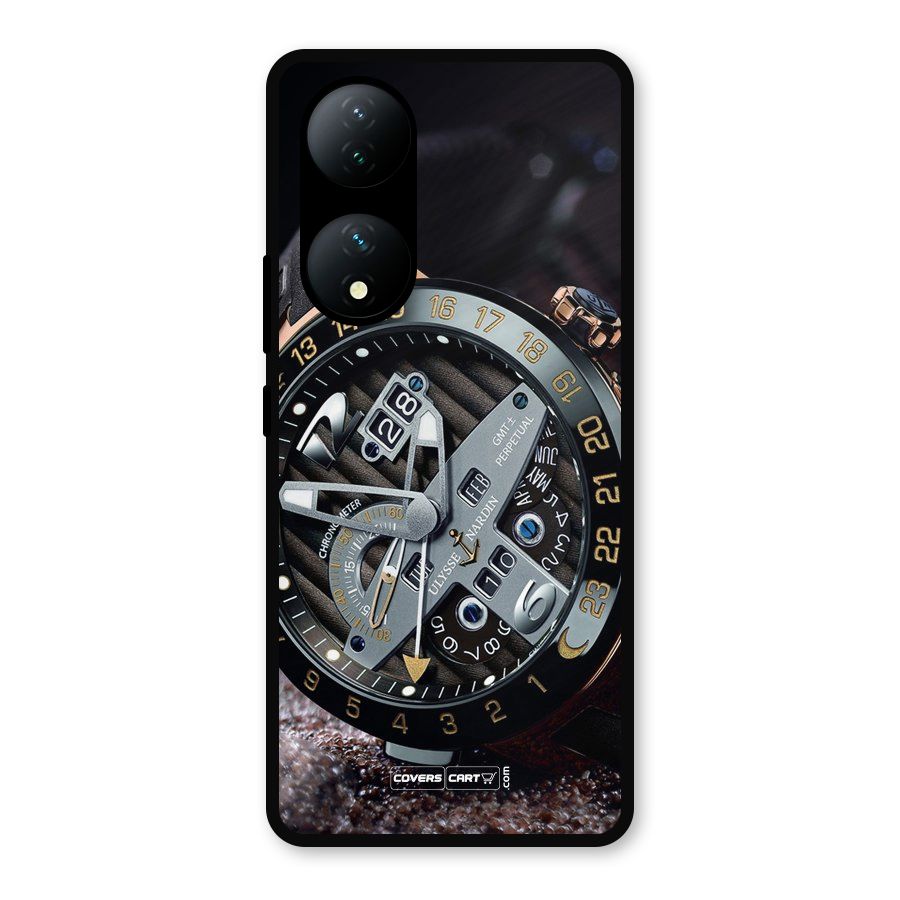 Designer Stylish Watch Metal Back Case for Vivo Y100a