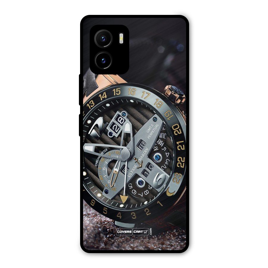 Designer Stylish Watch Metal Back Case for Vivo Y15s
