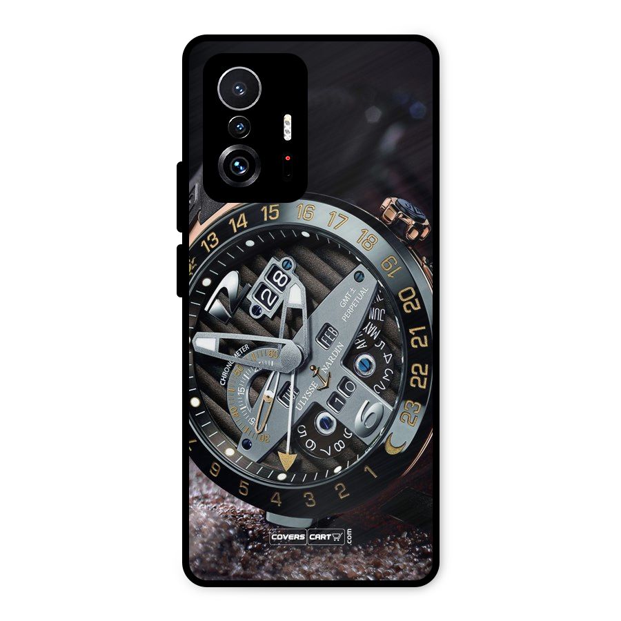 Designer Stylish Watch Metal Back Case for Xiaomi 11T Pro