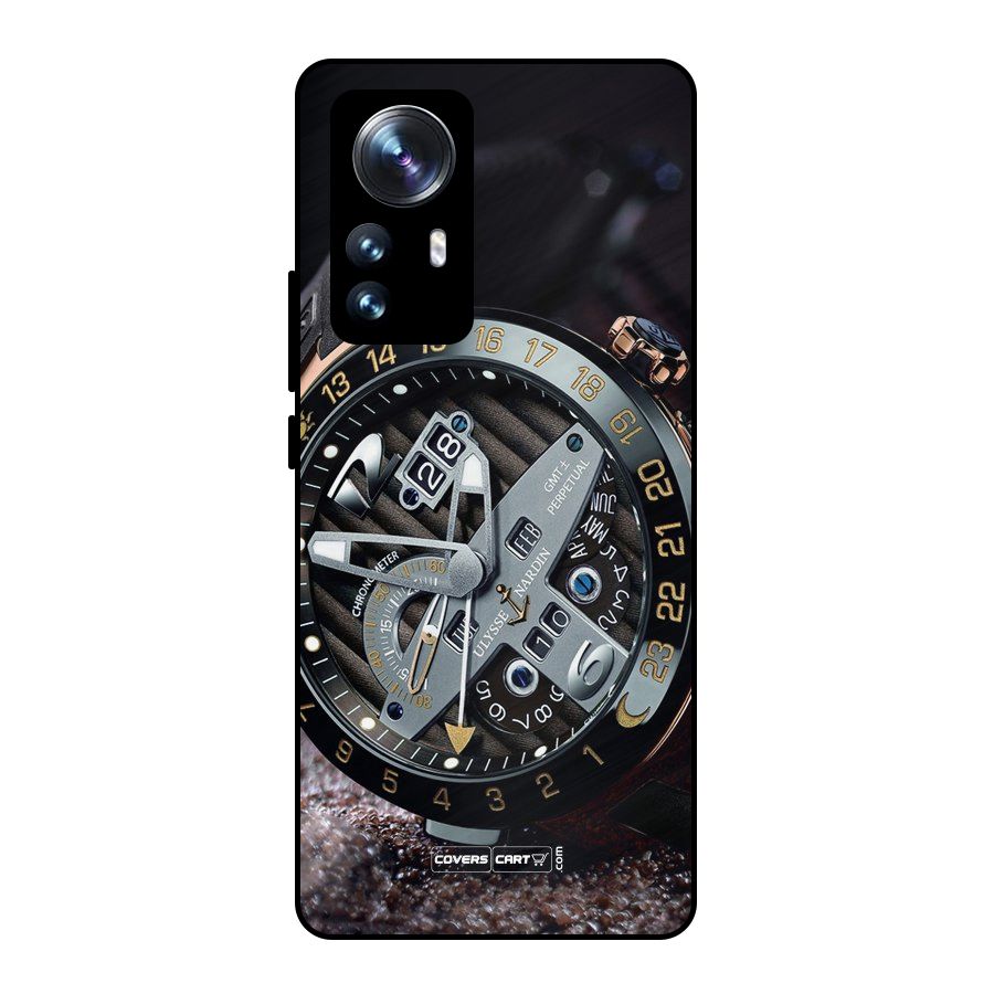 Designer Stylish Watch Metal Back Case for Xiaomi 12 Pro