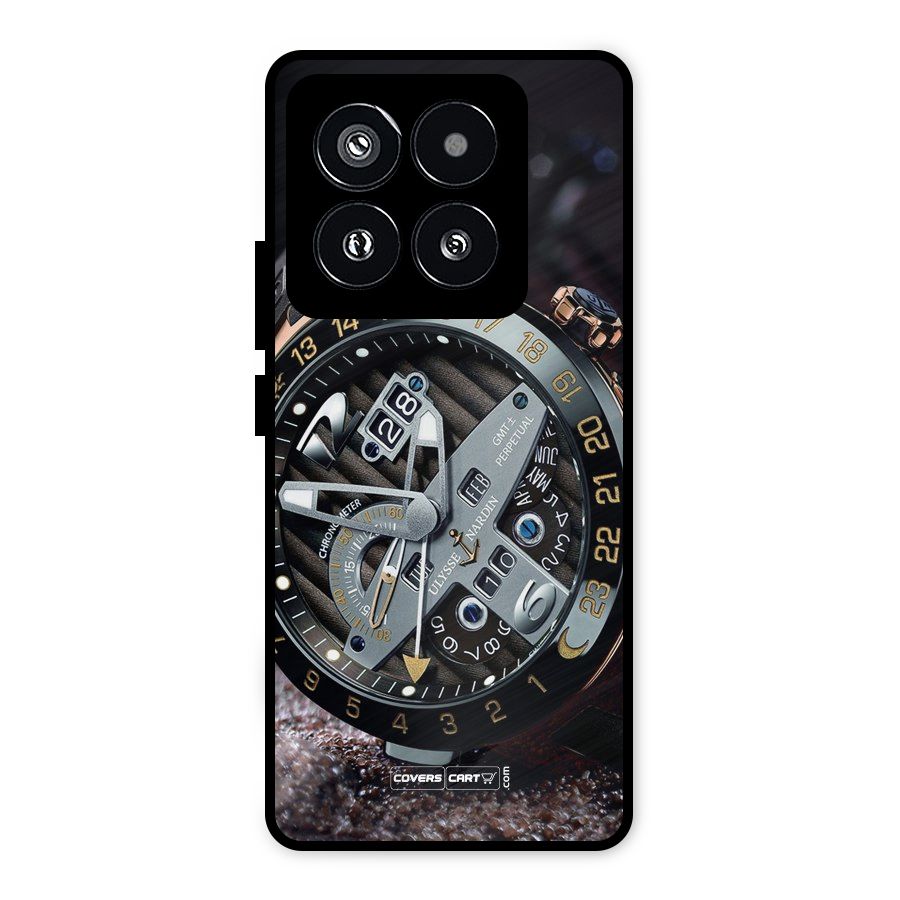 Designer Stylish Watch Metal Back Case for Xiaomi 14 Pro