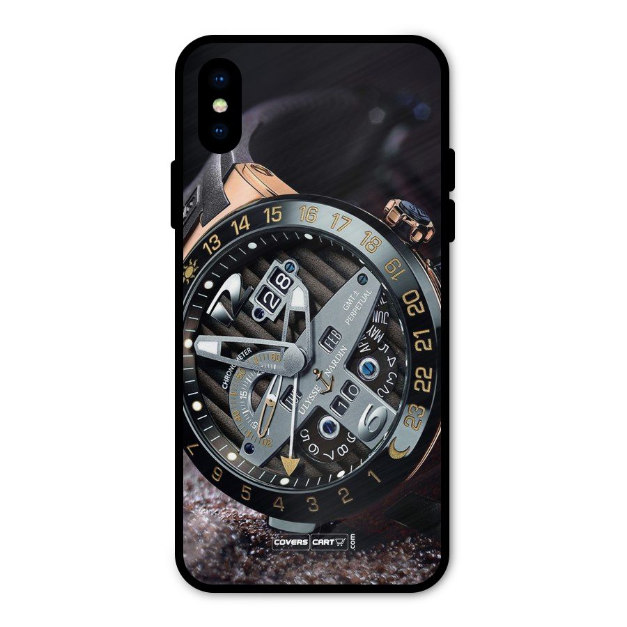 Designer Stylish Watch Metal Back Case for iPhone XS