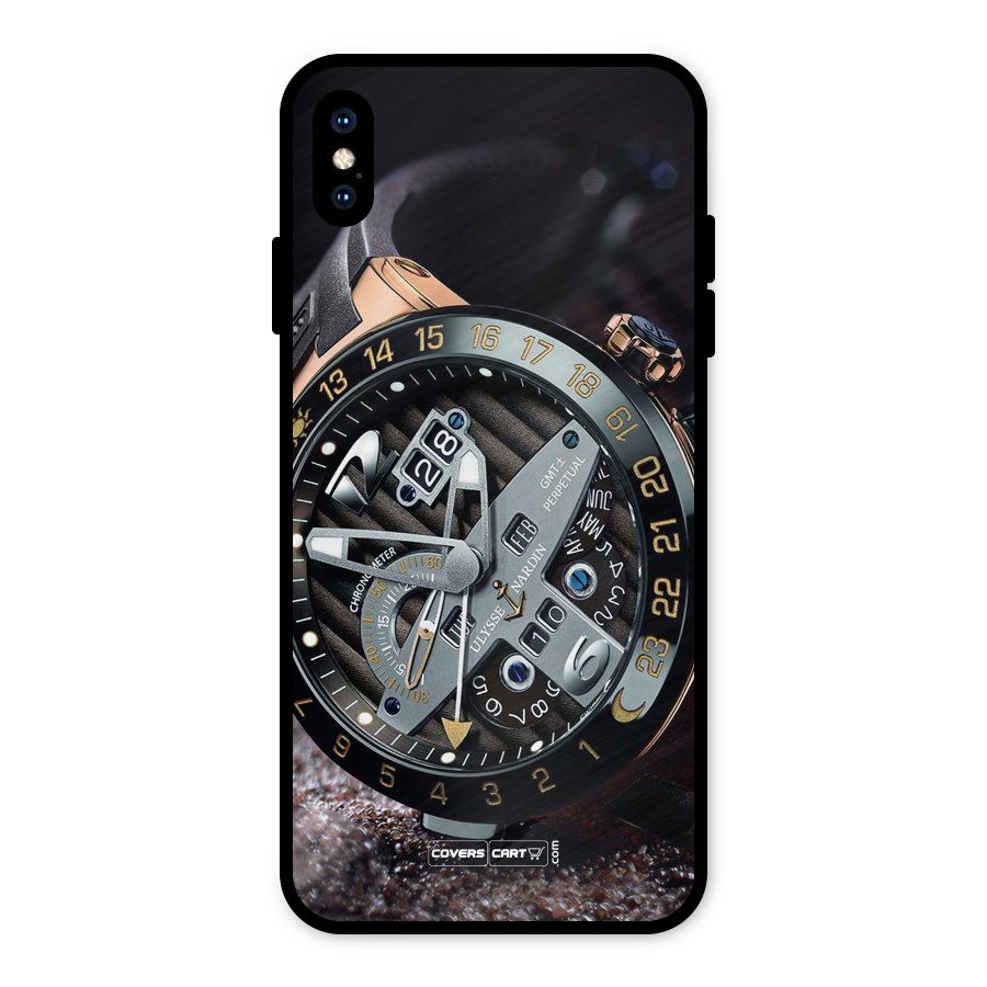 Designer Stylish Watch Metal Back Case for iPhone XS Max