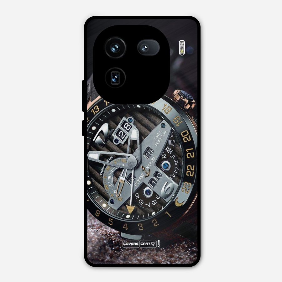 Designer Stylish Watch Metal Back Case for iQOO 12